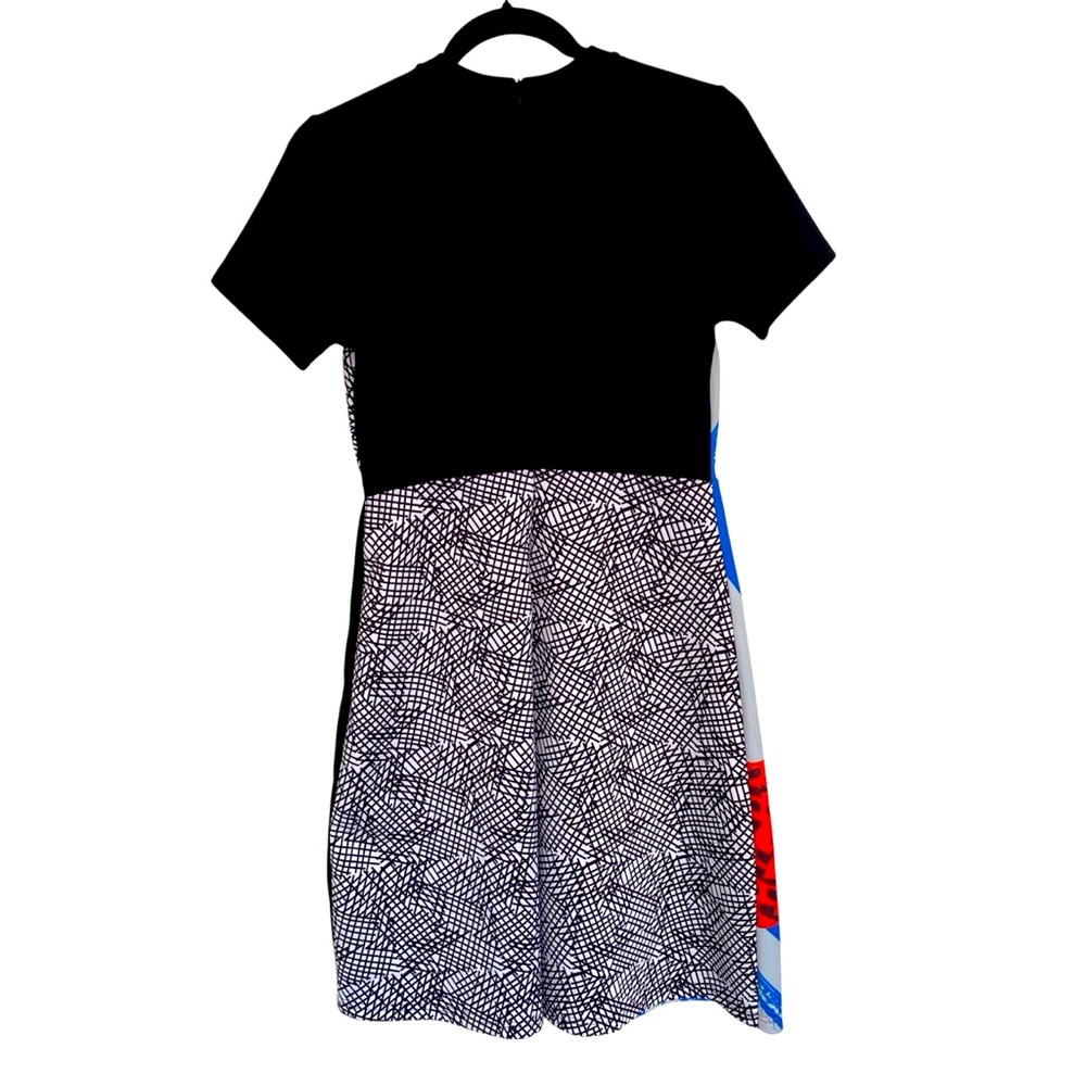 Kamiseta Colorblock Abstract Art Print Pleated Dress Women’s Small - Picture 4 of 7